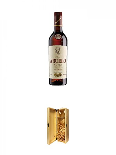 Abuelo Anejo Reserva Especial Rum Panama 0,7 Liter + 1a Whisky Holzbox für 1 Flasche mit Hakenverschluss von Diverse