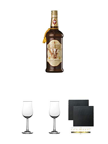 Amarula Südafrika Likör mit Sahne 0,7 Liter + Nosing Gläser Kelchglas Bugatti mit Eichstrich 2cl und 4cl 2 Stück von Diverse