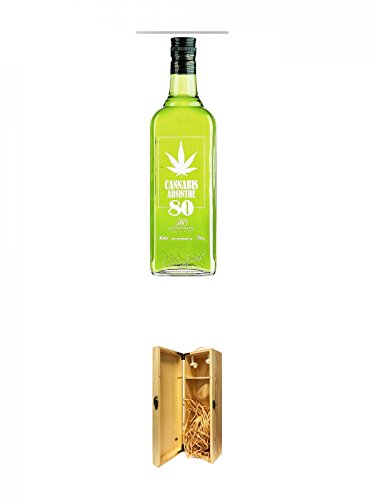 Antonio Nadal Cannabis Absinthe 80 0,7 Liter + 1a Whisky Holzbox für 1 Flasche mit Hakenverschluss von Diverse