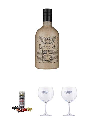 BATHTUB Navy Strength 57% 0,7 Liter + Gin Flight Gewürze zum Verfeinern von Gin Tonic 1er Pack 1 x 12 Gramm + Citadelle Ballon GIN Glas 1 Stück + Citadelle Ballon GIN Glas 1 Stück von Unbekannt