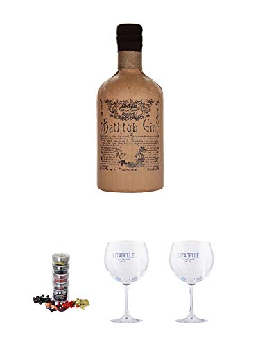 BATHTUB Small Batch 43,3 0,7 Liter + Gin Flight Gewürze zum Verfeinern von Gin Tonic 1er Pack 1 x 12 Gramm + Citadelle Ballon GIN Glas 1 Stück + Citadelle Ballon GIN Glas 1 Stück von Unbekannt