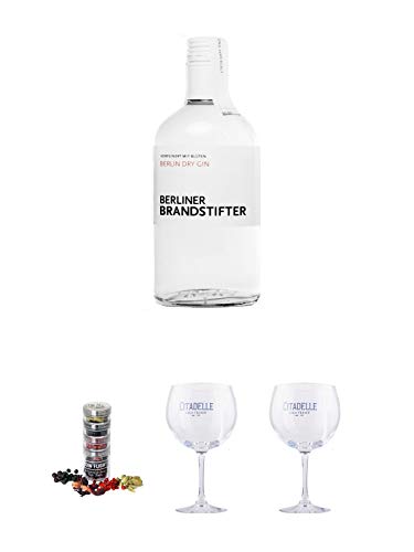 Berliner Brandstifter Dry Gin Deutschland 0,35 Liter + Gin Flight Gewürze zum Verfeinern von Gin Tonic 1er Pack 1 x 12 Gramm + Citadelle Ballon GIN Glas 1 Stück + Citadelle Ballon GIN Glas 1 Stück von Unbekannt