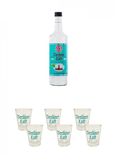 Berliner Luft Pfefferminzlikör 0,7 Liter + Berliner Luft Shot Glas 4cl 2 Stück + Berliner Luft Shot Glas 4cl 2 Stück + Berliner Luft Shot Glas 4cl 2 Stück von Diverse