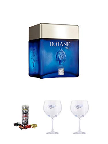 Botanic - Ultra - (blau) Premium Dry Gin 0,7 Liter + Gin Flight Gewürze zum Verfeinern von Gin Tonic 1er Pack 1 x 12 Gramm + Citadelle Ballon GIN Glas 1 Stück + Citadelle Ballon GIN Glas 1 Stück von Unbekannt