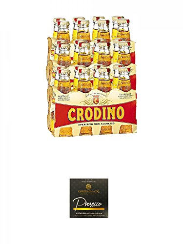 Crodino Bitter Aperitif Italien 24 x 98 ml + Chateau du COQ Kondom 1er von Diverse