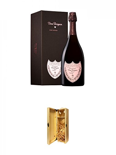 Dom Perignon Champagner ROSE 0,75 Liter + 1a Whisky Holzbox für 1 Flasche mit Hakenverschluss von Diverse