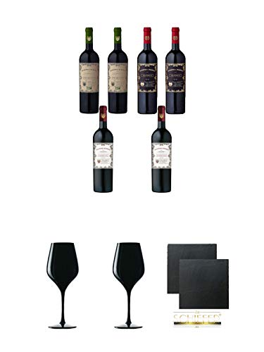 Doppio 6er Probierpaket 2 x Primitivo Salento, 2 x Riserva, 2 x Primitivo Bio Geschenkset mit Zubehör von Diverse