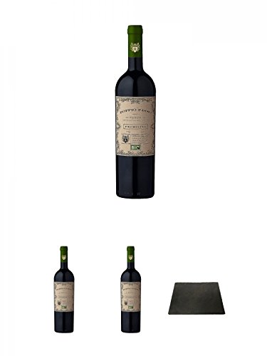 Doppio Passo Primitivo BIO 3 x 0,75 Liter + Käseplatte 22 x 16 Schiefer für Dinnerpartys und Veranstaltungen von Unbekannt