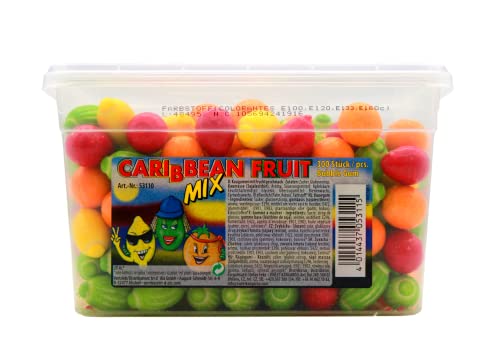 Fizzy Fruits Carribean Mix Bubble Gum 300er 1,7kg von Unbekannt