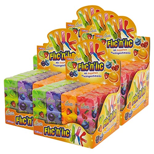 Flic'n'lic Lutscher mit doppeltem Fruchtgeschmack 24 Stk. im Display (5er Pack) von Unbekannt