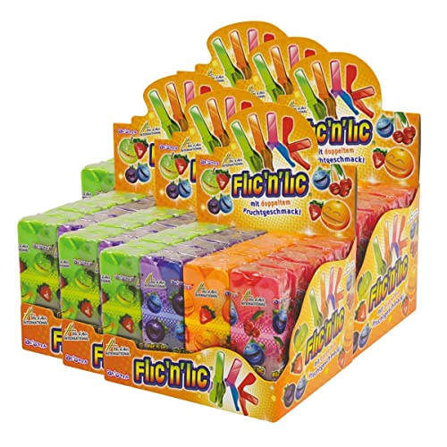 Flic'n'lic Lutscher mit doppeltem Fruchtgeschmack 24 Stk. im Display (6er Pack) von Unbekannt