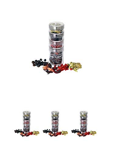 Gin Flight Gewürze zum Verfeinern von Gin Tonic 4er Pack - 4 x 12 Gramm von Unbekannt