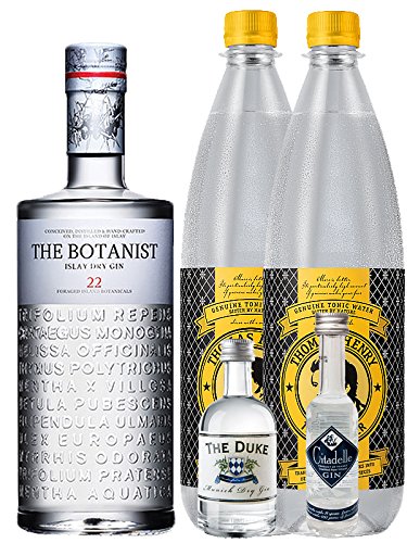 Gin-Set The Botanist Islay Dry Gin 0,7 Liter The Duke München Dry Gin 5 cl + Citadelle Gin aus Frankreich 5 cl + 2 x Thomas Henry Tonic Water 1,0 Liter von Unbekannt