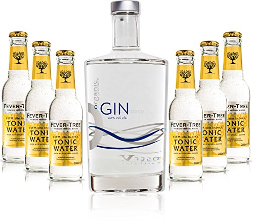 Gin Tonic Set - Organic Gin 0,7l 700ml (40% Vol) + 6x Fever Tree Tonic Water 200ml inkl. Pfand MEHRWEG von Unbekannt