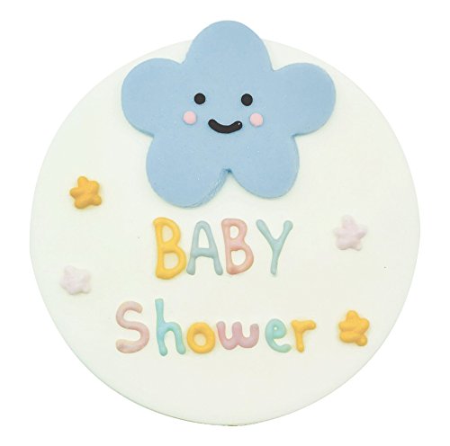 Happy Clouds Baby Shower Sugarcraft Plaque von Creative Party