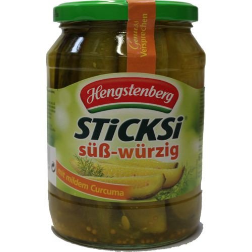 Hengstenberg Gurkenviertel Sticksi süß-würzig (720ml Glas) von Unbekannt