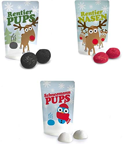 Liebeskummerpillen Weihnachts-Marshmallow-Set (Schneemannpups, Rentierpups, Rentiernase) von Unbekannt