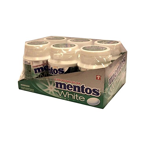 Mentos White Green Mint Kaugummi 6 x 60g Dose (Zuckerfrei) von Unbekannt