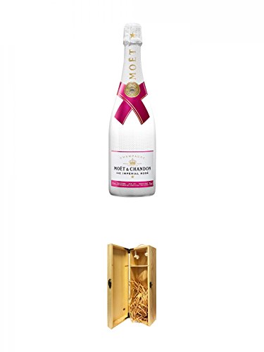 Moet Chandon Imperial Ice - ROSE - Champagner 0,75 Liter + 1a Whisky Holzbox für 1 Flasche mit Hakenverschluss von Unbekannt