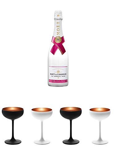 Moet Chandon Imperial Ice - ROSE - Champagner 0,75 Liter + Champagnerschale Stölzle 4 Gäser von Diverse