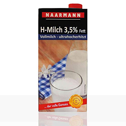 Naarmann H-Milch 3.5 Prozent, Drehverschluß, 12er Pack (12 x 1 l) Vollmilch von Naarmann