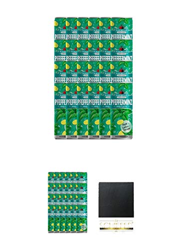 Nordbrand Pfefferminzlikör 24 x 0,25 Liter Dose + Nordbrand Pfefferminzlikör 24 x 0,25 Liter Dose + Schiefer Glasuntersetzer eckig ca. 9,5 cm Durchmesser von Unbekannt