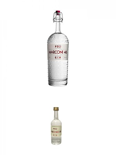 Poli Marconi 46 Gin 0,7 Liter + Poli Marconi 46 Gin 0,05 Liter Mini von Unbekannt