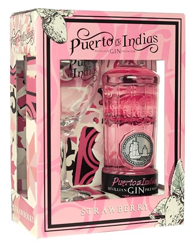 Puerto de Indias Premium Strawberry Gin 0,7 Liter im GP mit Copaglas von Puerto de Indias