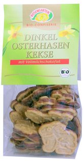 Rosengarten Dinkel-Osterhasen-Kekse mit Vollmilchschokolade (150 g) - Bio von Unbekannt