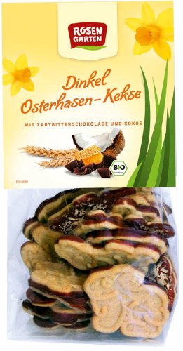 Rosengarten Dinkel-Osterhasen-Kekse mit Zartbitter-Kokos-Schokolade (150 g) - Bio von Unbekannt