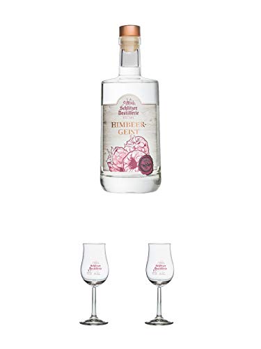 Schlitzer Himbeer-GEIST 40% 0,5 Liter + Schlitzer OBSTBRAND Stielglas mit Eichstrich 2 cl 1 Stück + Schlitzer OBSTBRAND Stielglas mit Eichstrich 2 cl 1 Stück von Diverse