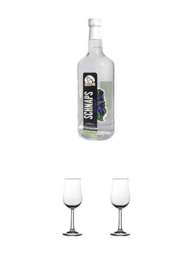 Schneejäger Premium Schlehengeist 38% 0,7 Liter + Nosing Gläser Kelchglas Bugatti mit Eichstrich 2cl und 4cl 1 Stück + Nosing Gläser Kelchglas Bugatti mit Eichstrich 2cl und 4cl 1 Stück von Unbekannt