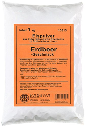 Softeispulver Erdbeer-Geschmack, 1 kg (Softeismaschine) von Unbekannt