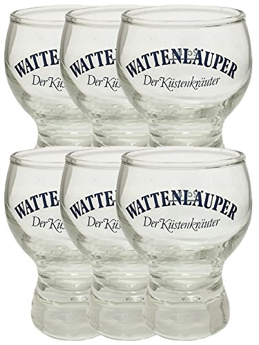 Wattenläuper Shot Glas 2 cl mit Eichstrich 6er Set von Unbekannt