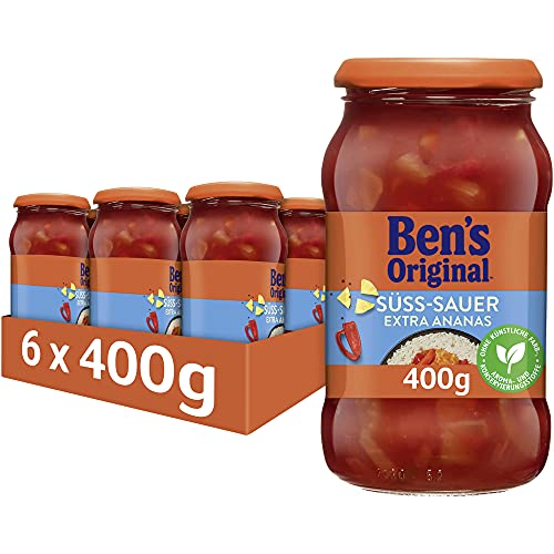 BEN’S ORIGINAL Ben's Original Sauce Süß-Sauer und extra Ananas, 6 Gläser (6x 400g) von Ben's Original