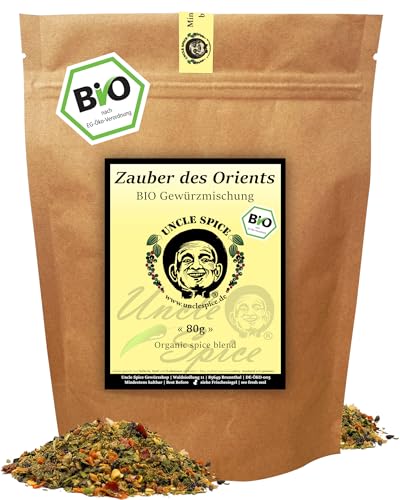 UNCLE SPICE® Zauber des Orients - BIO Gewürzmischung - 80g feine Gewürzkomposition für orientalische Gerichte in Premiumqualität - Gewürzmischung mit würzigen und leicht süßlichen Noten – DE-ÖKO-005 von Uncle Spice