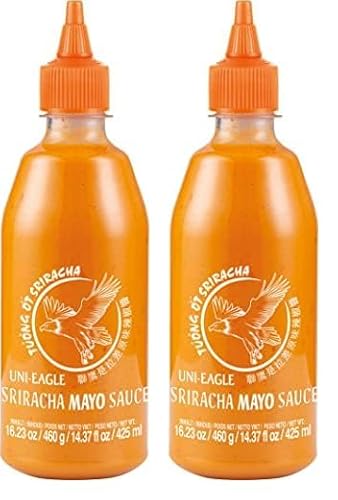 Uni-Eagle Chili Sauce Sriracha Mayo – würzig scharfe Mayocreme mit leckeren Chilies – 1 x 460 g (Packung mit 2) von Uni-Eagle