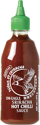 Uni-Eagle Chili Sauce Sriracha scharf – Hot Sauce mit Chilies & Knoblauch ohne Geschmacksverstärker – 1 x 475g von Uni-Eagle