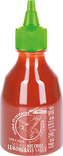 Uni-Eagle Chili Sauce Sriracha scharf mit Zitronengras – Hot Sauce mit Chilies und Zitronengras – 1 x 240 g von Uni-Eagle