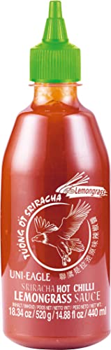 Uni-Eagle Chili Sauce Sriracha scharf mit Zitronengras – Hot Sauce mit Chilies und Zitronengras – 1 x 520 g von Uni-Eagle