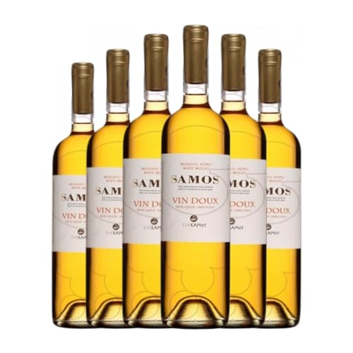 UWC Samos Vin Doux White Muscat Muscat Kleinem Korn Süß 75 cl (Schachtel mit 6 Flaschen von 75 cl) von United Winemaking Agricultural Cooperative of Samos