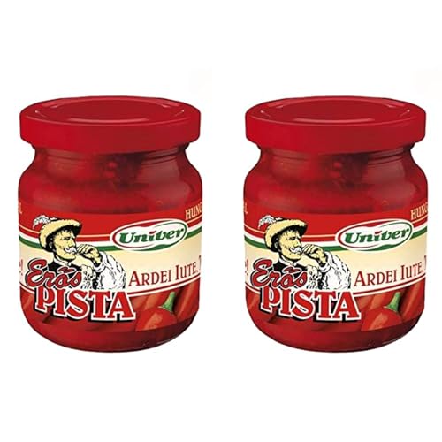 Univer Erős Pista Starker Stefan 2er Pack Extra Scharfe Ungarische Paprikapaste 2 x 200g - Ideal für Gulasch, Suppen, Soßen und Fleisch/Fischgerichte von Univer