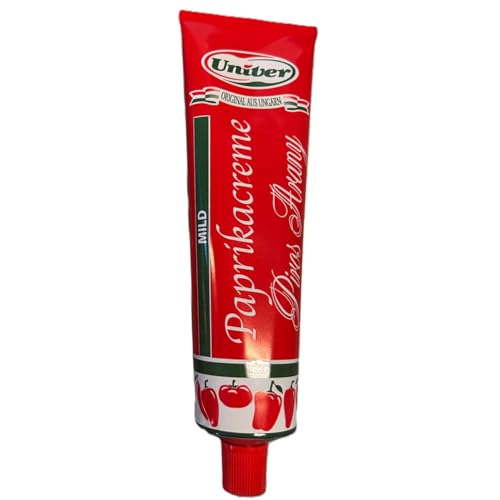 Univer Paprikacreme mild 160g Tube - Original Ungarische Gewürzpaste, Mild & Aromatisch - Ideal für Gulasch, Suppen, Saucen & mehr von Univer