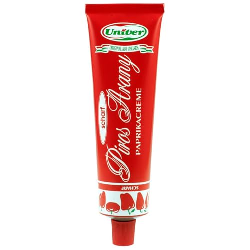 Univer Paprikacreme scharf 160g Tube - Original Ungarische Gewürzpaste, Scharf & Aromatisch - Ideal für Gulasch, Suppen, Saucen & mehr von Univer