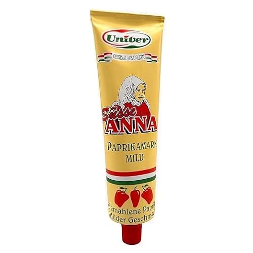 Univer Süsse Anna Paprikamark mild 160g Tube - Ungarische Paprika Creme, mild und aromatisch, ideal zum Würzen und Garnieren von Univer