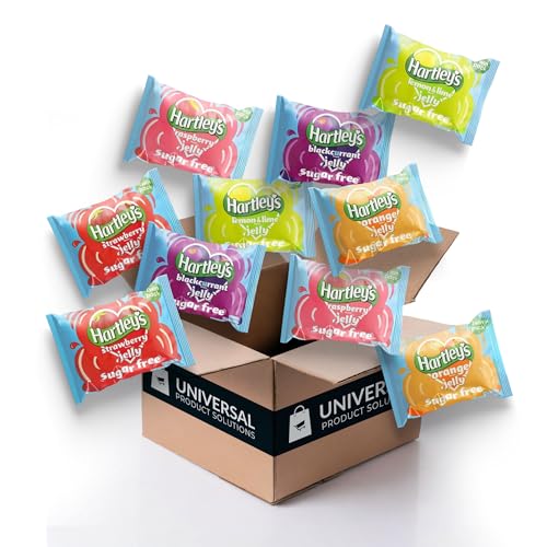 Hartley's Sugar Free Jelly Crystals Custom Case, 12 x 23 g Twin Sachets - Assorted Fruit Flavored Packs - Choose Your Own Flavours - 3 Flavours x 4 Sachets of Each von Universal Product Solutions