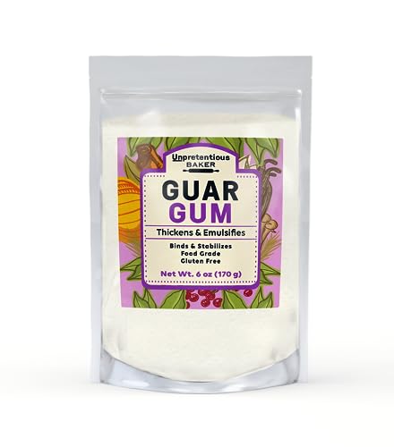 Guar Gum von unpretentious Baker, glutenfrei, gentechnikfrei, vegan, Paleo, glutenfreies Backen, Verdickungsmittel und Bindemittel, wiederverschließbarer Beutel von Unpretentious Baker