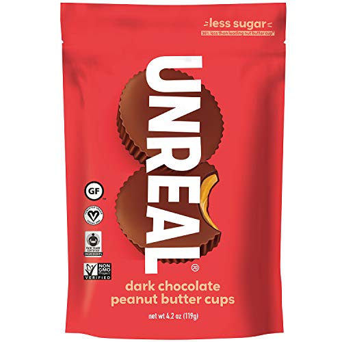 Unwirklich - Dark Chocolate Peanut Butter Cups - 4 Unze. von Unreal