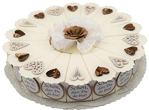 Gastgeschenke Torte zur Hochzeit Brautpaar GG0067 Vintage von Unser schönster Tag