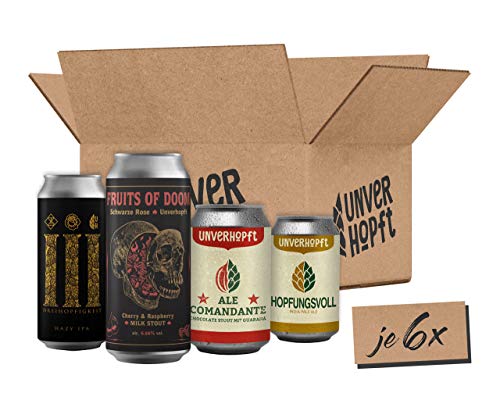 Unverhopft Bierpaket Craft Beer (24 x 330 ml & 440 ml) von Unverhopft